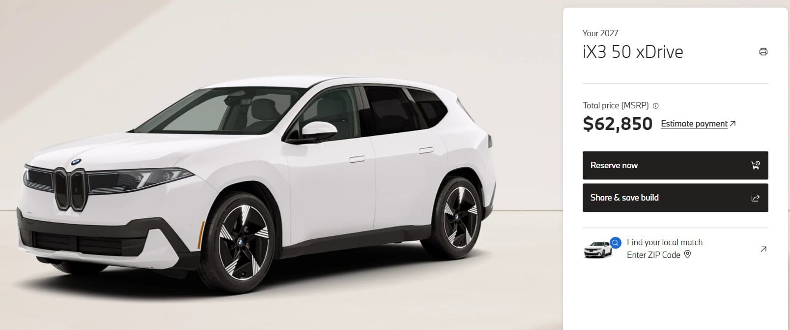 2027 BMW iX3 Price And Range Revealed In US Configurator