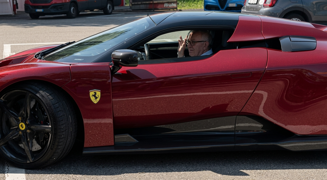 Ferrari Vice President Piero Ferrari spotted in an F80 hypercar